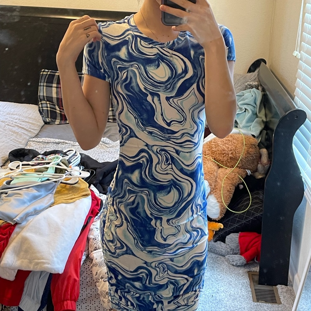 Blue/White Dress.